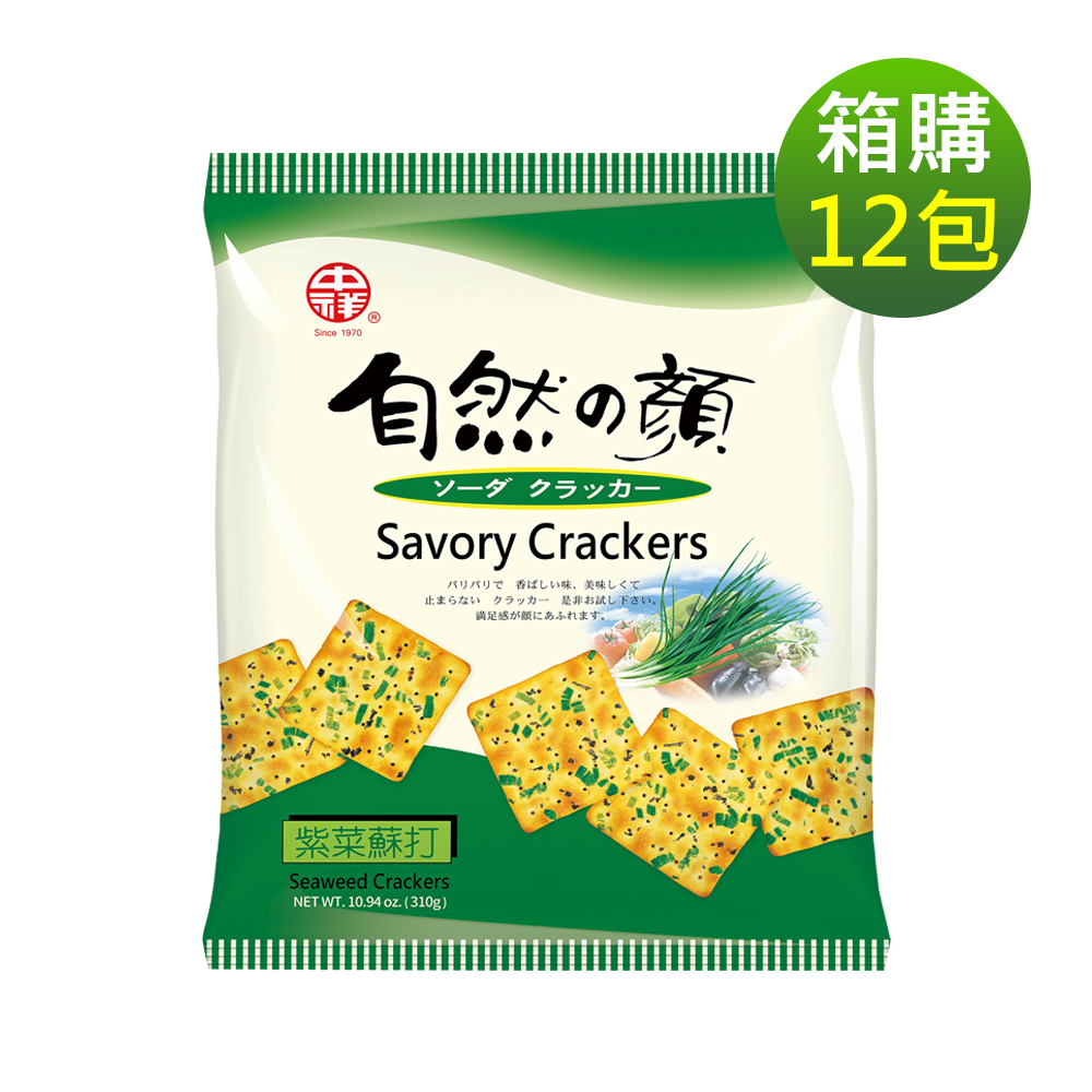 中祥 紫菜蘇打餅乾 量販包 12包 箱 Pchome 24h購物