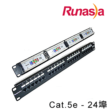 Runasia 超五類 Cat 5e 無遮蔽跳線面板 Tp5e124 Pchome 24h購物