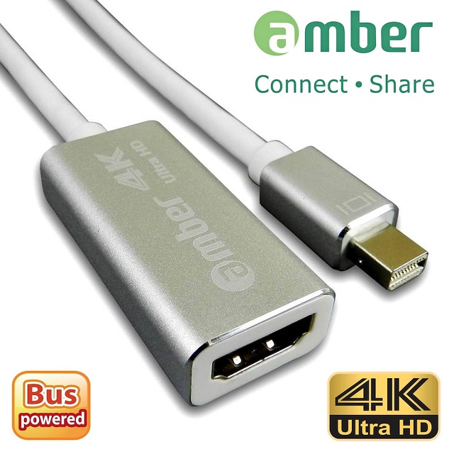 【amber】 Adapter mini DisplayPort to HDMI（Thunderbolt to HDMI,mini DP to HDMI）