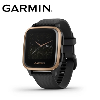 【GARMIN】VENU SQ Music GPS 智慧腕錶-石墨玫瑰金