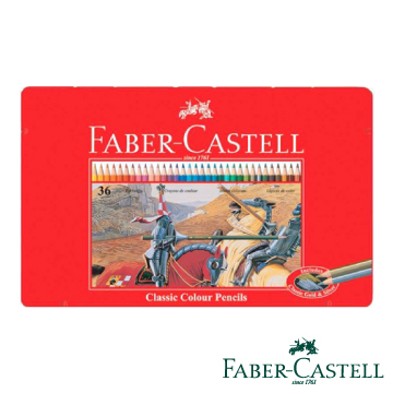 Faber Castell 紅色系油性色鉛筆36色 精緻鐵盒 Pchome 24h購物