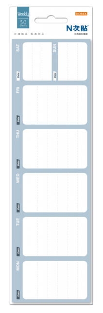 N次貼 行事曆 76x254mm 30張 本 週計劃 Pchome 24h購物