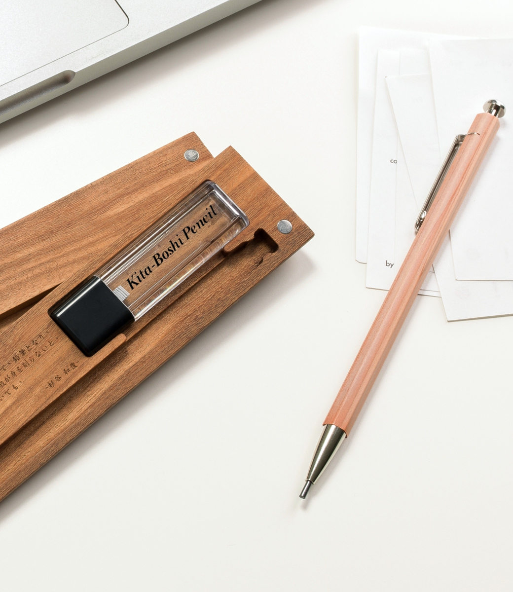 日本北星鉛筆 大人的鉛筆夾式附筆芯削 原木筆桿 Pchome 24h購物