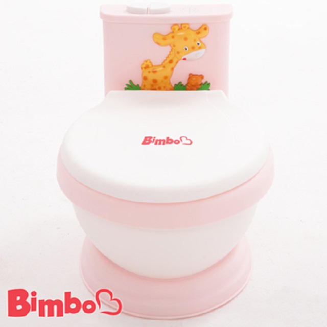 【BIMBO】專利兒童音樂馬桶 台灣製造 - 淺粉紅