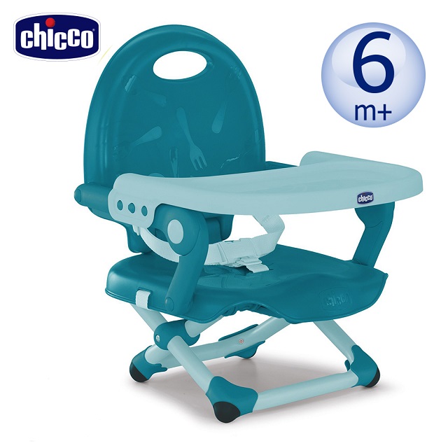 【chicco】Pocket攜帶式輕巧餐椅座墊-土耳其藍
