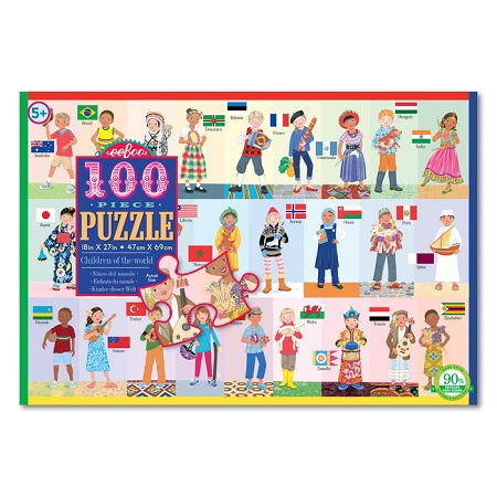 eeBoo 拼圖 — Children of the World 100 Piece Puzzle 小小地球村 (100片)