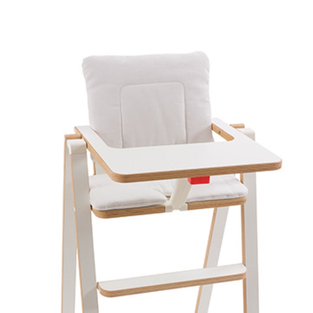 奧地利SUPAflat 兒童折疊高腳餐椅坐墊-香草白