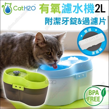 Cat H2o 寵物有氧濾水機2l 貓狗潔齒飲水器 Pchome 24h購物