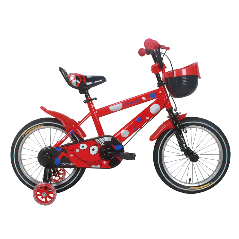 寶貝樂嚴選 16吋小精靈兒童腳踏車輔助輪三輪車-紅