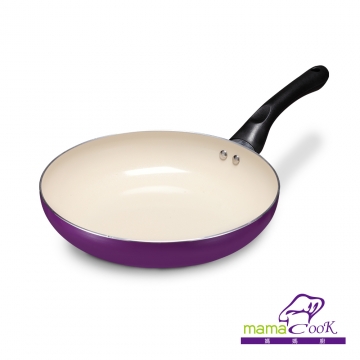 【MAMA COOK】紫米陶瓷不沾平底鍋-24cm（電磁爐適用）