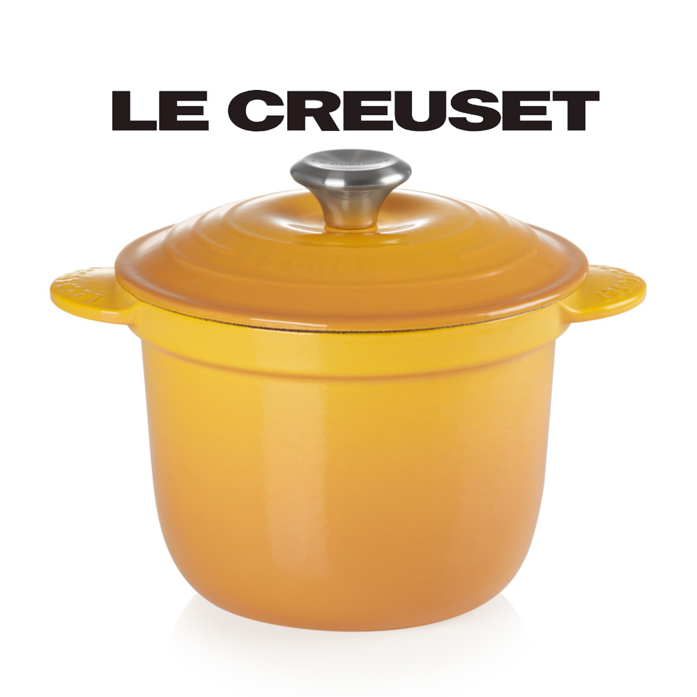 Le Creuset 琺瑯鑄鐵萬用窈窕鍋18cm 杏桃黃 鋼頭 Pchome 24h購物