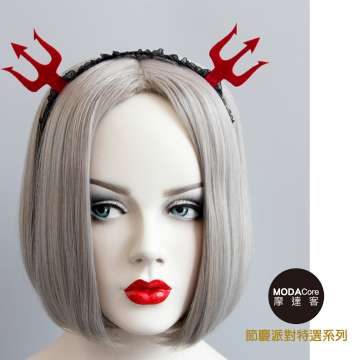 【摩達客】聖誕派對-紅黑小惡魔爪造型髮箍