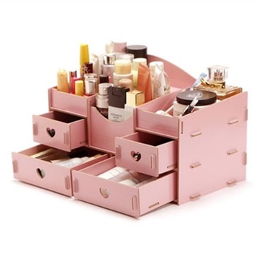 歐式木質化妝品收納盒DIY創意收納盒化妝盒