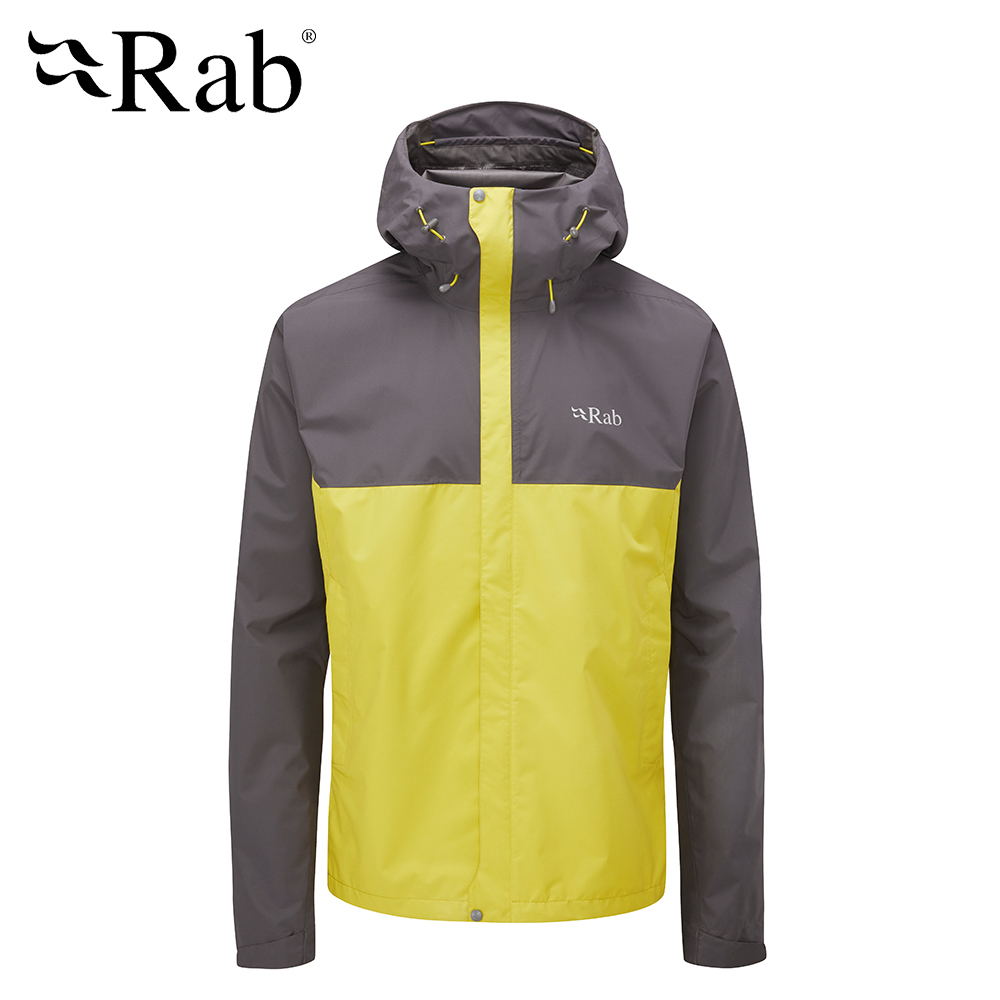 英國rab Downpour Eco Jacket 輕量防風防水連帽外套男款石墨灰 檸檬絲綠 Qwg82 Pchome 24h購物