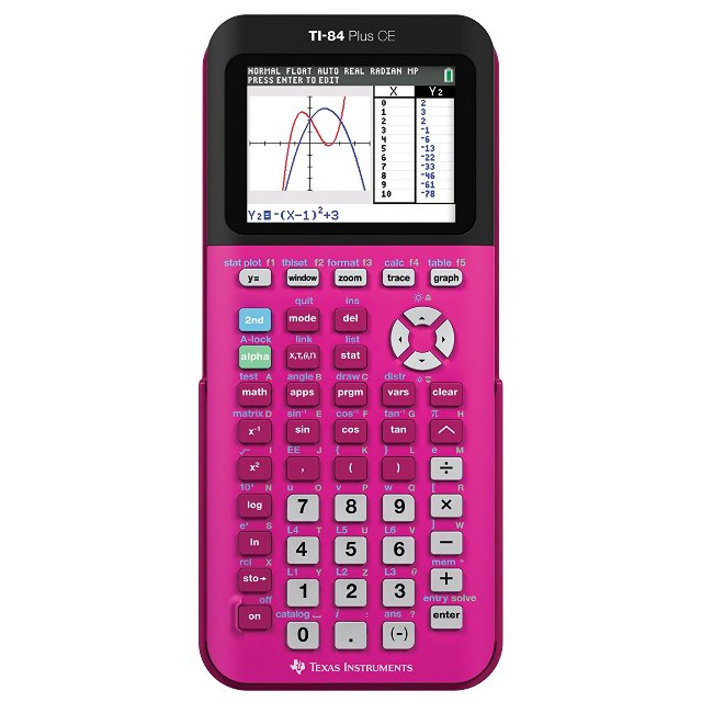 TI-84 Plus CE彩色版繪圖計算機(粉紅色) - PChome 24h購物