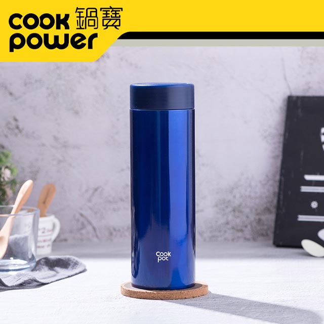 【CookPower 鍋寶】健康首選超真空陶瓷內膽保溫杯極致藍 SVCP-0351MB