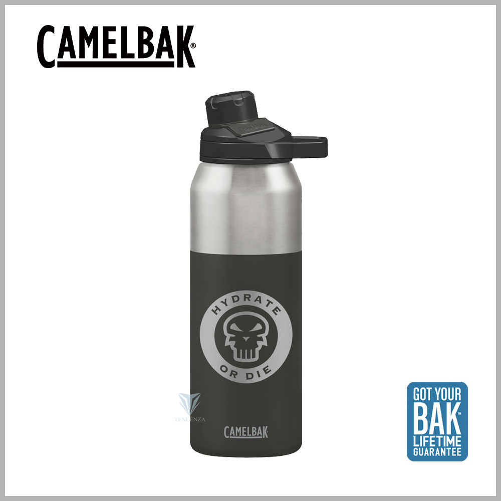 【美國CamelBak】 CBM1517004012 - 1200ml CHUTE MAG 戶外運動保冰/溫水瓶 骷髏黑