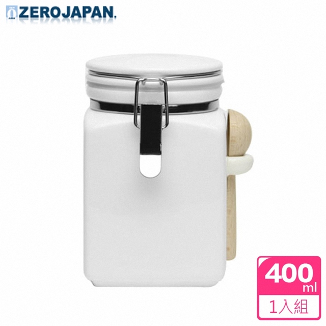 【ZERO JAPAN】方形密封罐(白)400cc
