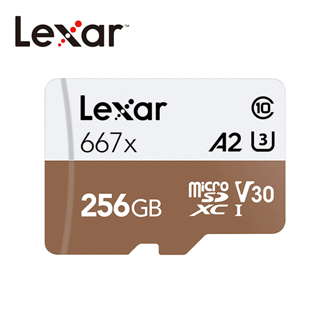 Lexar® 256GB Professional 667x microSDXC™ UHS-I U3 A2 V30 記憶卡