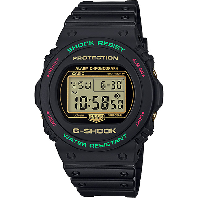 CASIO 卡西歐 G-SHOCK 聖誕節版 數位顯示手錶 DW-5700TH-1
