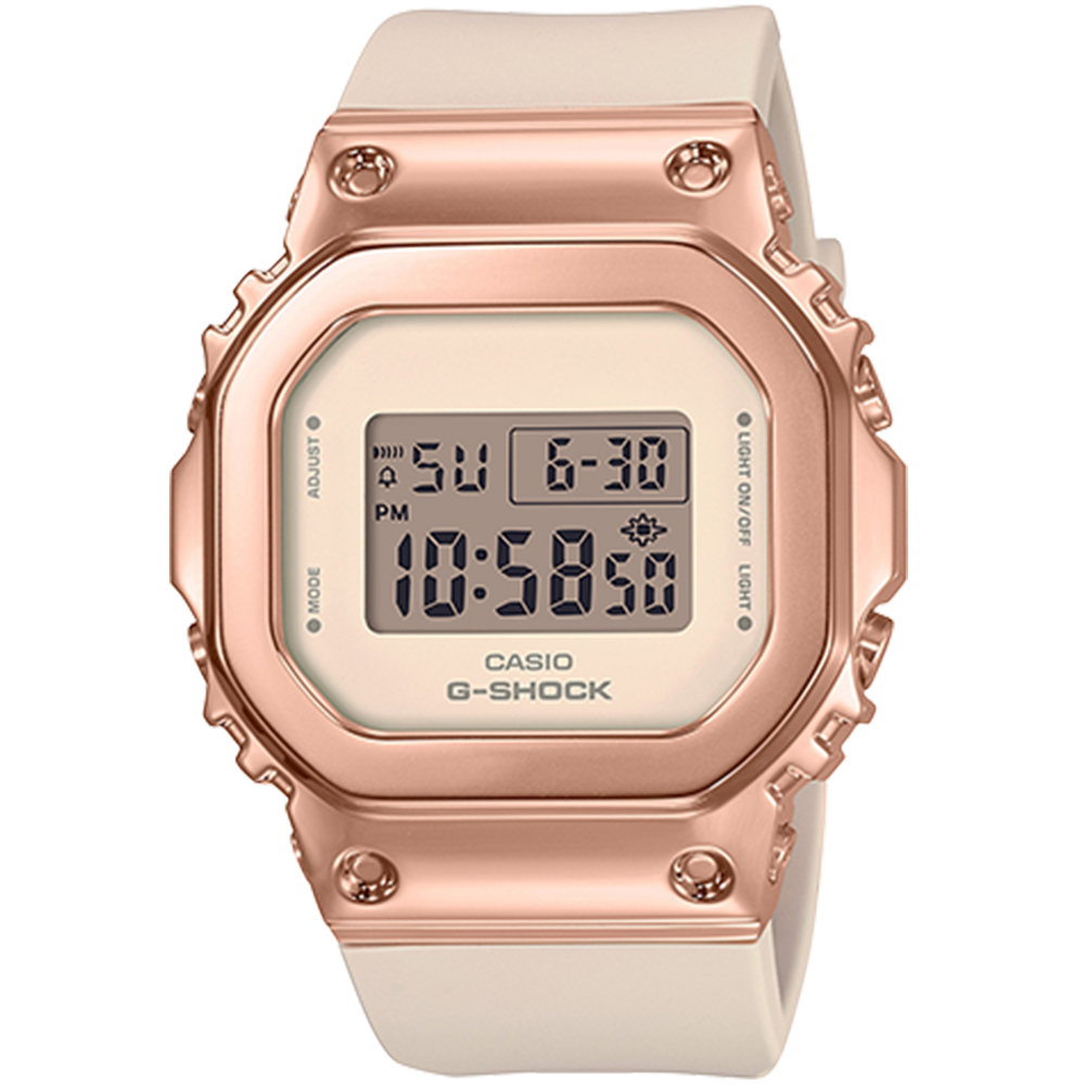 CASIO G-SHOCK 簡約優雅耐衝擊計時女錶/GM-S5600PG-4