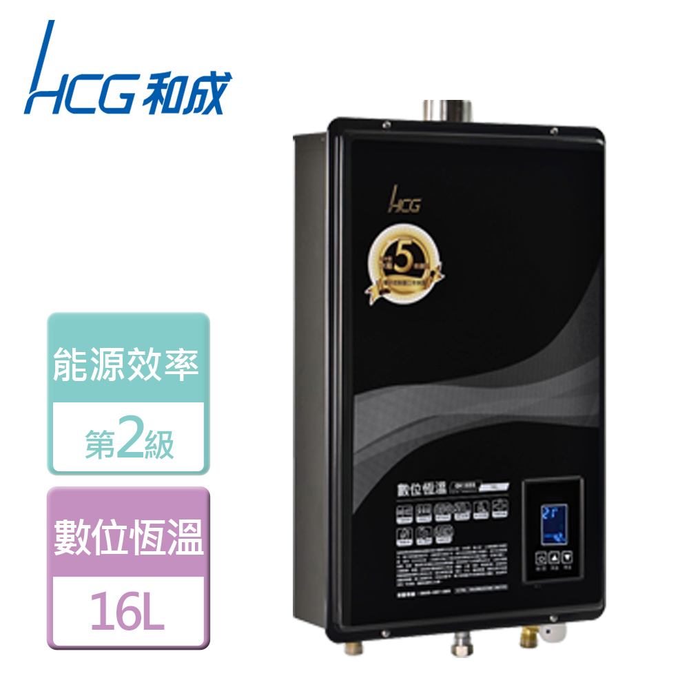 【和成HCG】16L強制排氣恆溫熱水器 北北基桃竹中安裝 - GH1655