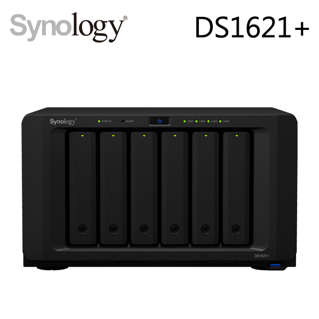 [WD NAS碟(3年保) 1TB*1] Synology DS1621+ 6Bay NAS