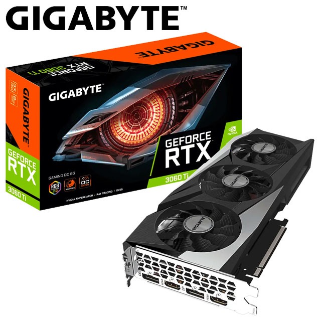 技嘉 GeForce RTX 3060 Ti GAMING OC 8G (rev. 2.0) 顯示卡+B560M GAMING HD*2