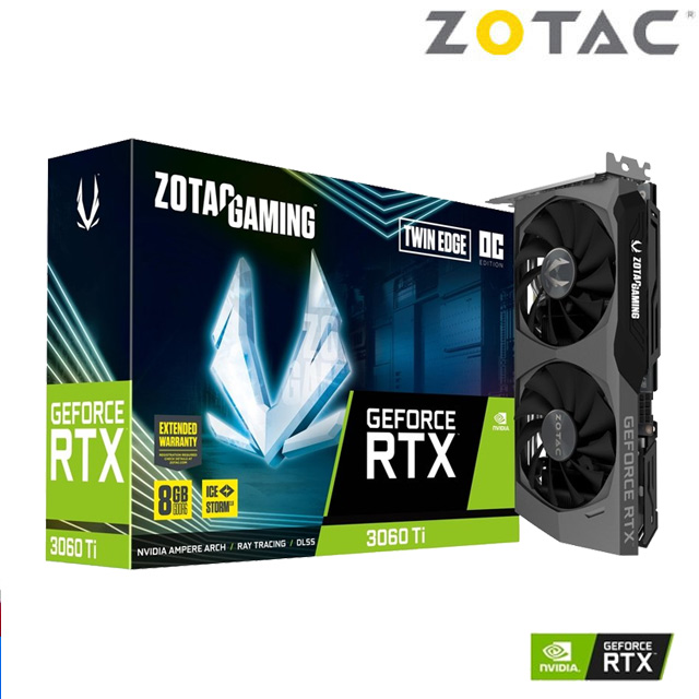 ZOTAC GAMING GeForce RTX™ 3060 Ti Twin Edge O8G 顯示卡