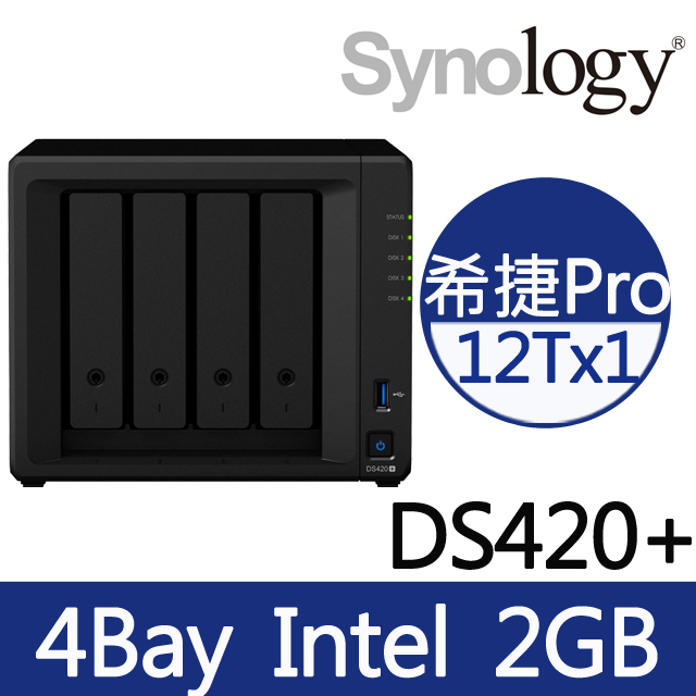 [Seagate IronWolf Pro 12TB*1] Synology DS420+ 4Bay NAS