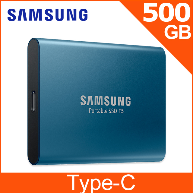 Samsung 三星t5 500gb Usb3 1 移動固態硬碟珊瑚藍 Pchome 24h購物