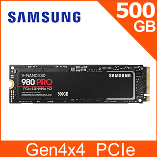SAMSUNG 三星 980 PRO 500GB NVMe M.2 2280 PCIe 固態硬碟 (MZ-V8P500BW)