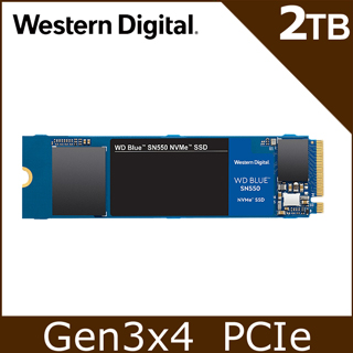 WD 藍標SN550 2TB SSD PCIe NVMe固態硬碟 (WDS200T2B0C)