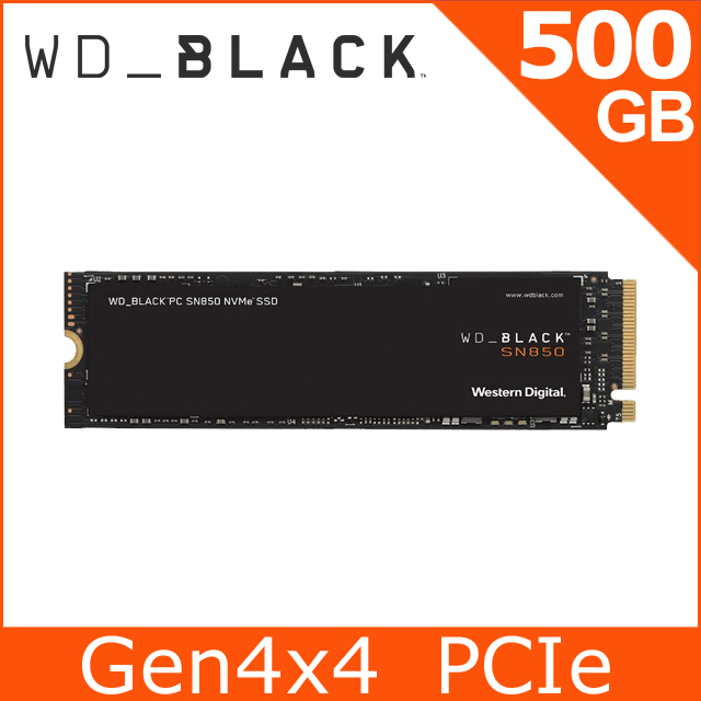 WD 黑標 SN850 500GB M.2 NVMe PCIe SSD固態硬碟(WDS500G1X0E)