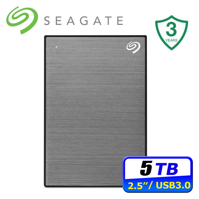 Seagate One Touch 5TB 2.5吋行動硬碟-太空灰(STKZ5000404)