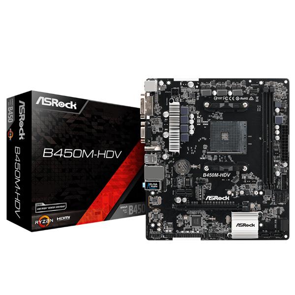 華擎 ASRock B450M HDV AMD AM4 M-ATX 主機板