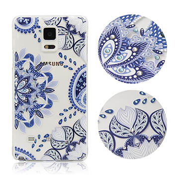 apbs Samsung Galaxy Note4 施華洛世奇彩鑽手機殼-青花瓷