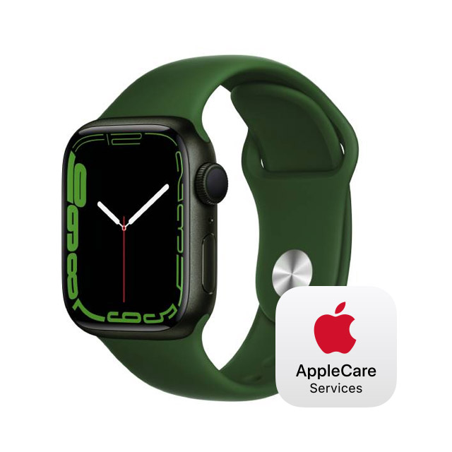 Apple Watch S7 GPS 41mm, Green Aluminium Case with Clover Sport Band