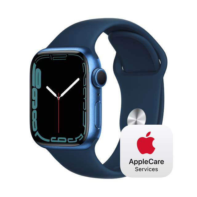 Apple Watch S7 GPS 41mm, Blue Aluminium Case with Abyss Blue Sport Band