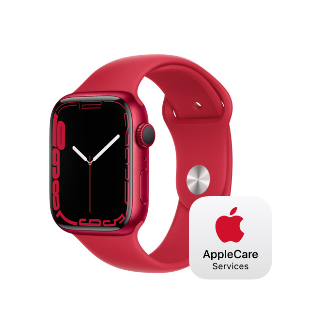 Apple Watch S7 GPS, 45mm (PRODUCT)RED Aluminium Case with (PRODUCT)RED Sport Band