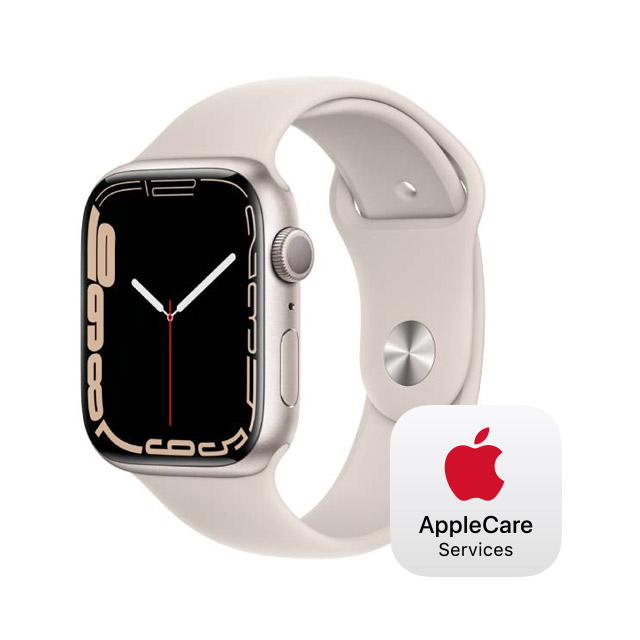 Apple Watch Series 7 GPS, 45mm Starlight Aluminium Case with Starlight Sport Band