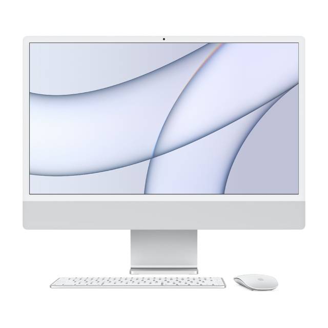 24 iMac Retina 4.5K display: Apple M1/8core CPU/7core GPU, 256GB-Silver (Z13K)