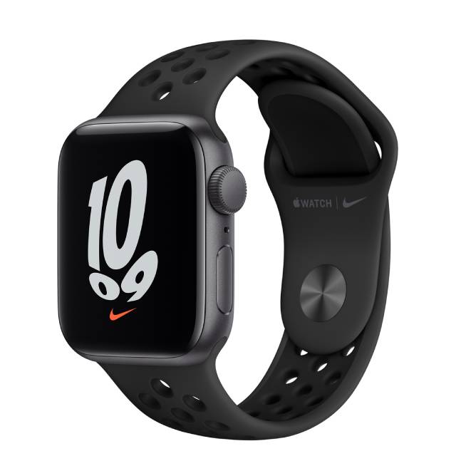 Apple Watch Nike SE GPS, 40mm Space Grey Aluminium Case with Anthracite/Black Nike Sport Band