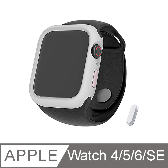 hoda Apple Watch Series 4/5/6/SE 共用 42mm/44mm 柔石防摔手錶保護殼-格調灰