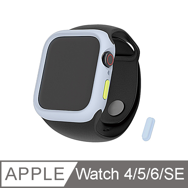 hoda Apple Watch Series 4/5/6/SE 共用 42mm/44mm 柔石防摔手錶保護殼-知性藍