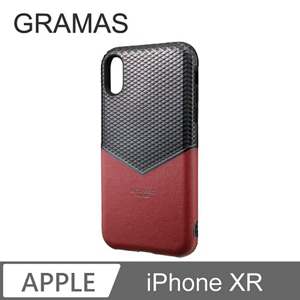 Gramas iPhone XR "邊際"軍規防摔經典手機殼-(紅)
