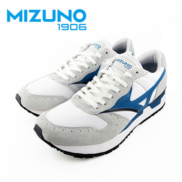 Mizuno 美津濃 限量 1906 男女休閒款慢跑鞋 (灰X藍X白) D1GA160601