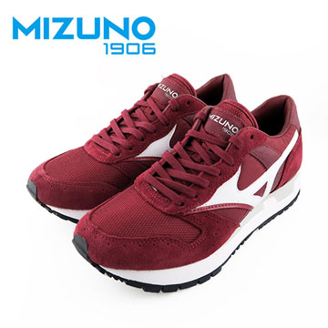 Mizuno 美津濃 限量 1906 男女休閒款慢跑鞋 (紅X白) D1GA160623